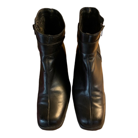 Polar Star women’s black leather boots shoes medium heels size : 8 - Picture 9 of 12